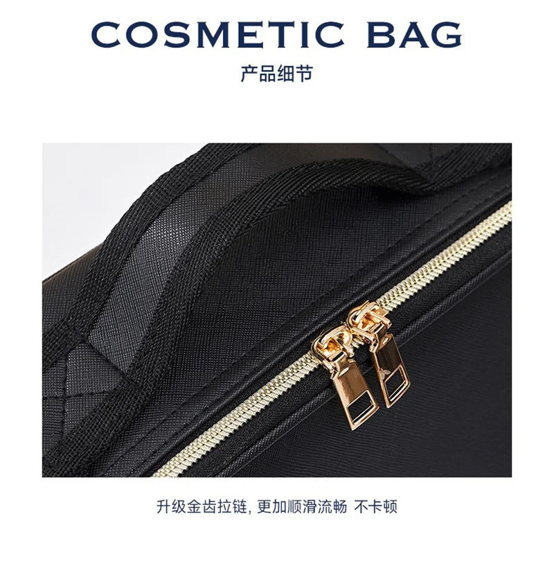 Trousse à cosmétiques LED avec lumières et miroir, grande capacité, sensation de qualité supérieure, trousse de maquillage de luxe