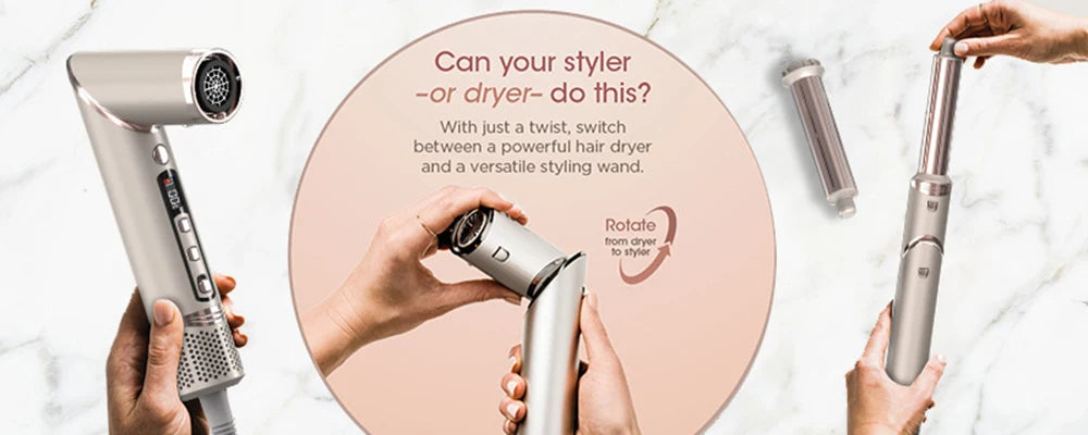 Sèche-cheveux pliant professionnel, fer à friser automatique, outils de coiffure de salon, air wrap, haute vitesse, 110000, 8 en 1