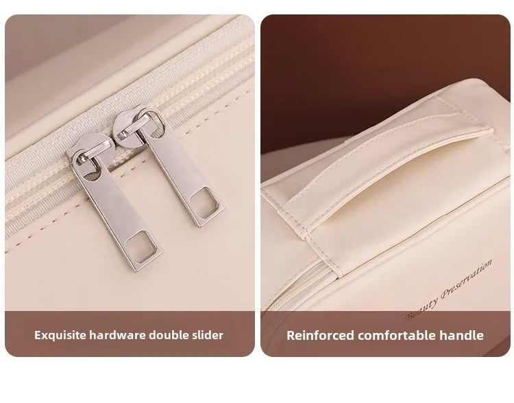Trousse de Maquillage Femme Grande Capacité – Sac Cosmétique de Voyage Portable, Organisateur Beauté Pratique et Élégant