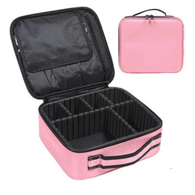 Trousse à cosmétiques intelligente LED, grande capacité, esthéticienne féminine, soins de la peau, trousse de maquillage de voyage, produit neuf avec miroir, étui de maquillage pour femmes