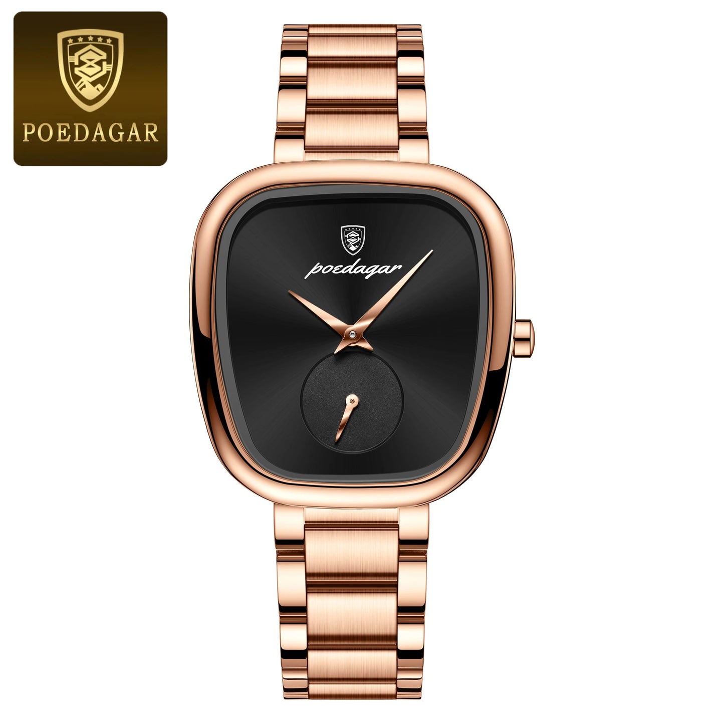 POEDAGAR montre de luxe pour femme étanche en acier inoxydable Quartz dames montre de haute qualité femmes montres élégant femme horloge