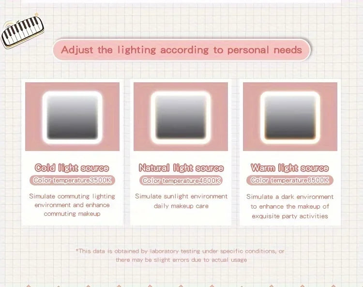Trousse de maquillage de voyage éclairée par LED avec miroir, organisateur de maquillage Portable étanche, étui à cosmétiques, cadeau d'anniversaire pour filles et femmes