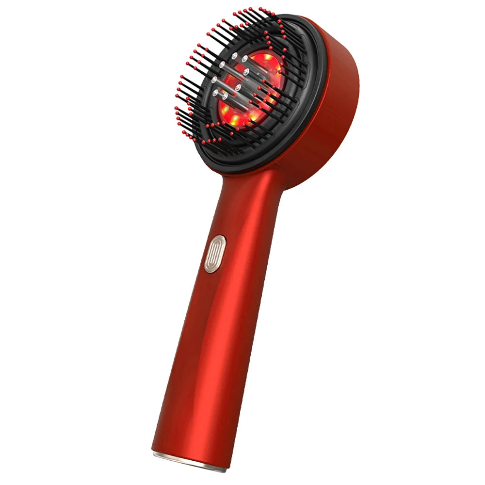 Peigne de Massage électrique à vibrations, thérapie à la lumière rouge, brosse de Massage pour la croissance des cheveux, Anti-perte de cheveux, applicateur d'huile liquide, soins capillaires
