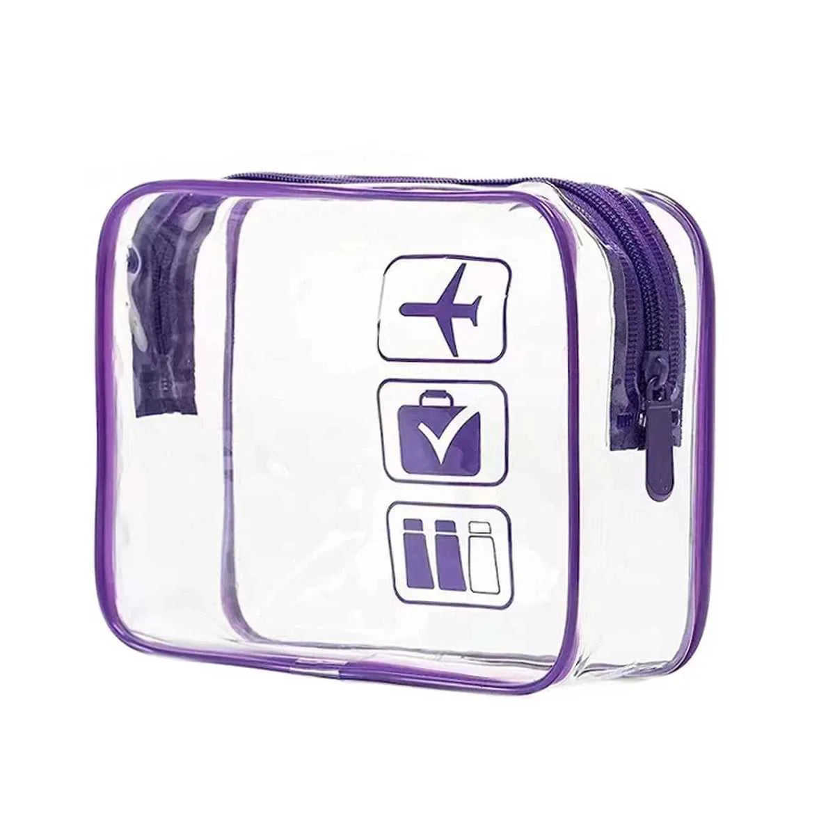 Sac en plastique Pvc, sac à cosmétiques étanche, sac de rangement de cosmétiques de voyage, sacoche, trousse de toilette transparente, Logo d'avion