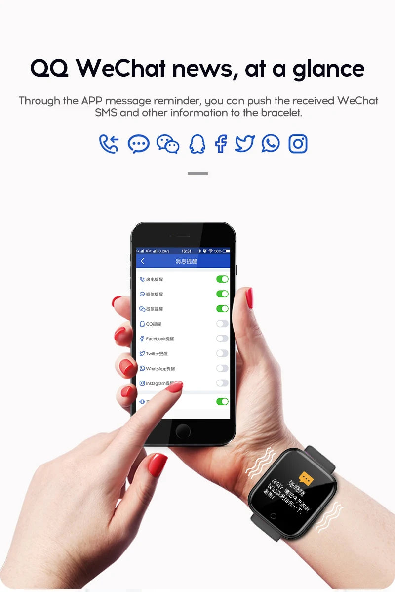 Montre intelligente multifonctionnelle pour hommes et femmes, Bluetooth, téléphone connecté, musique, fitness, bracelet de sport, moniteur de sommeil, Y68, D20