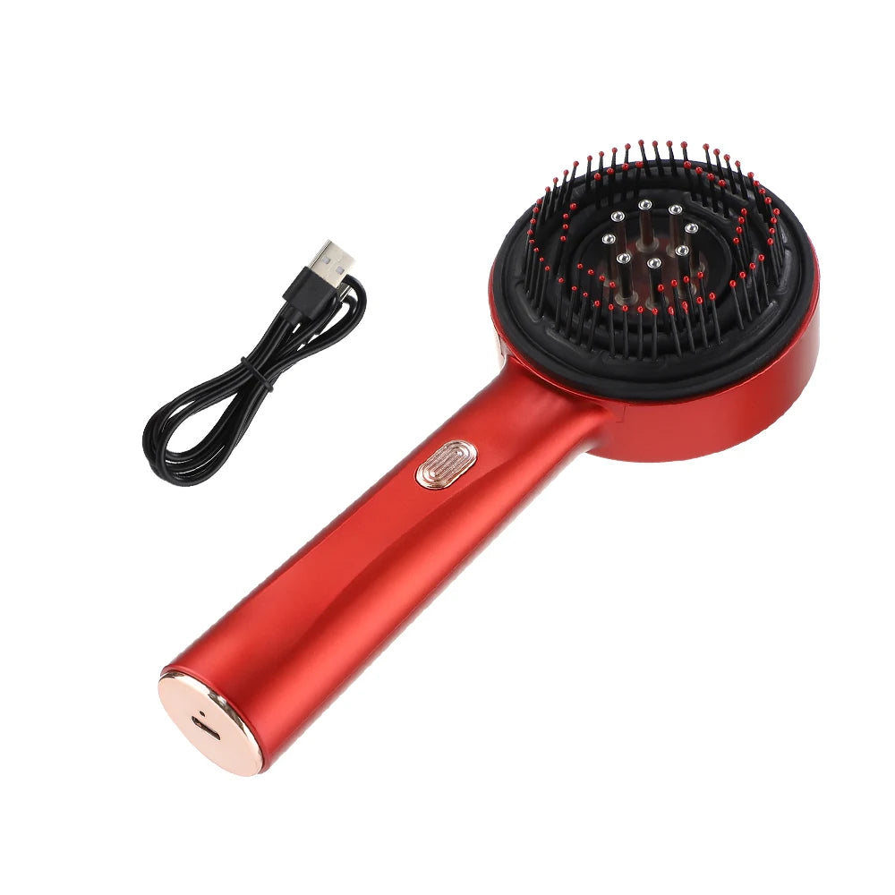 Peigne de Massage électrique à vibrations, thérapie à la lumière rouge, brosse de Massage pour la croissance des cheveux, Anti-perte de cheveux, applicateur d'huile liquide, soins capillaires