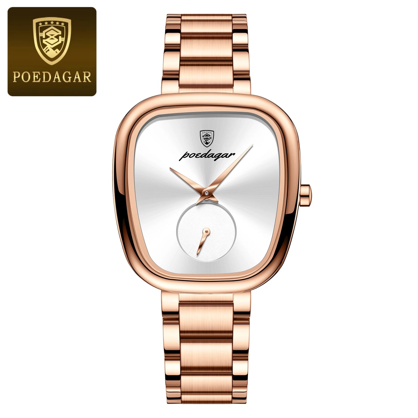 POEDAGAR montre de luxe pour femme étanche en acier inoxydable Quartz dames montre de haute qualité femmes montres élégant femme horloge