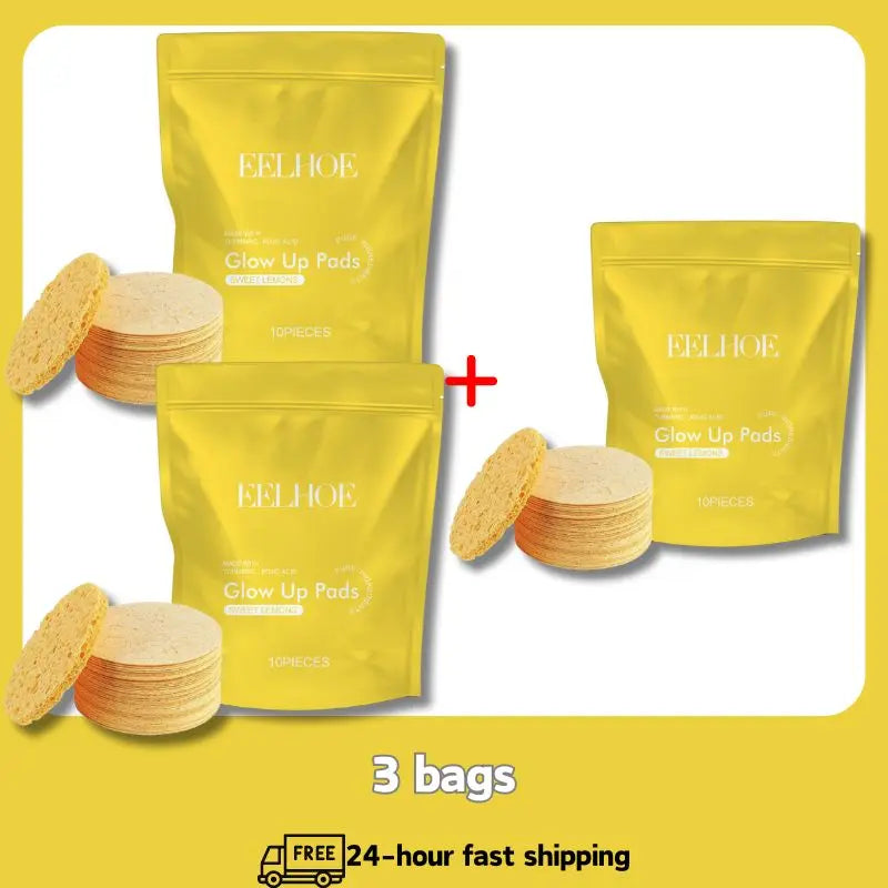 Tampons visage curcuma kojique – Nettoyant D343, soin éclat