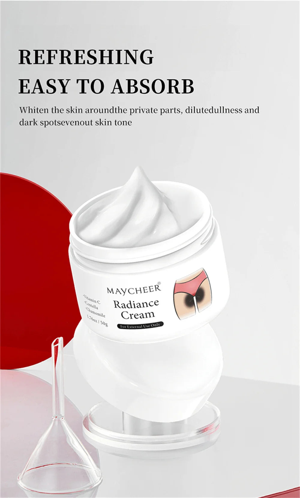 MAYCHEER – Crème pour Éliminer les Taches Sombres et Unifier le Teint | Aisselles, Genoux, Bras