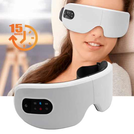 Masseur oculaire intelligent, 4 Modes de Vibration, Instrument de soins oculaires, compresse chaude, Bluetooth, Massage des yeux, soulage la Fatigue, améliore l'ombre du sommeil