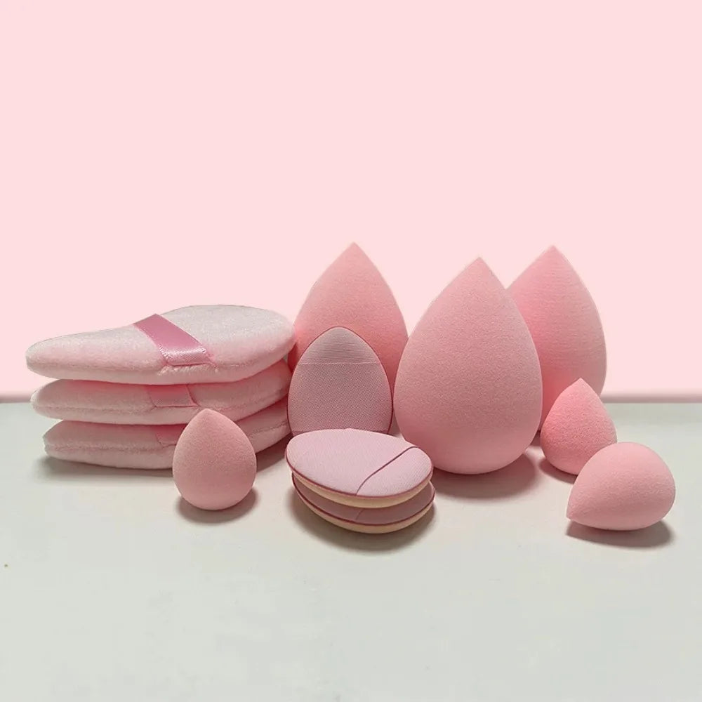 Éponge de maquillage multicolore, 12 pièces, mélangeur, œuf de beauté, bouffante de cosmétiques, fond de teint doux, bouffantes de poudre, accessoires de maquillage pour femmes