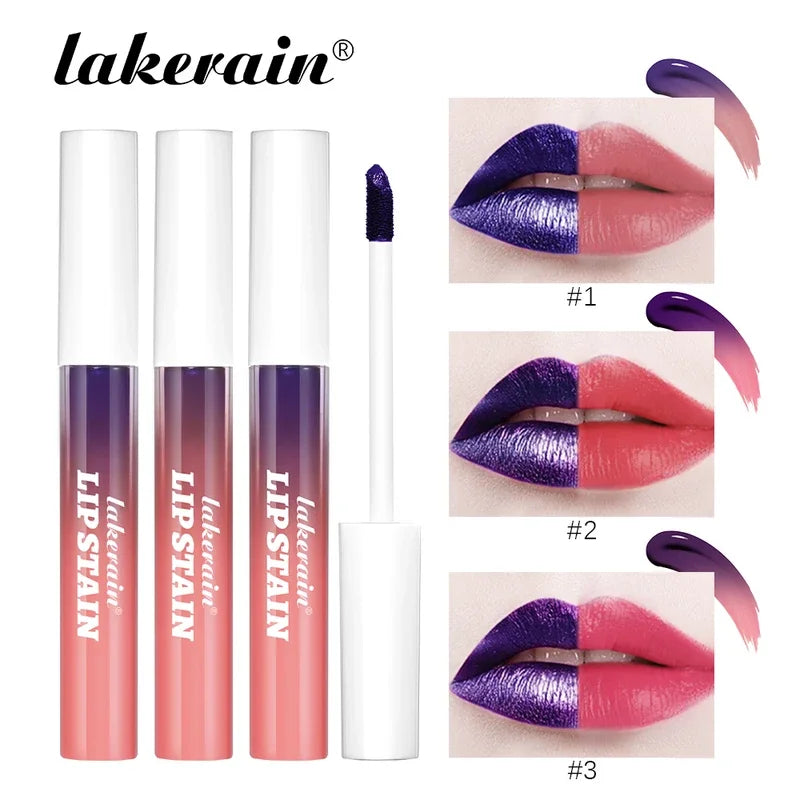Rouge à lèvres liquide imperméable, 3 couleurs, hydratant durable, brillant à lèvres, ne se décolore pas, Sexy, tatouage teint, cosmétiques pour les lèvres