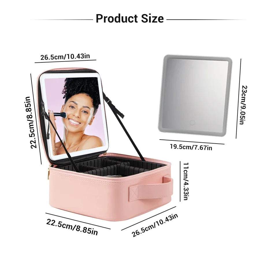 Beauty Box LED-Trousse Maquillage LED – Élégance Nomade.