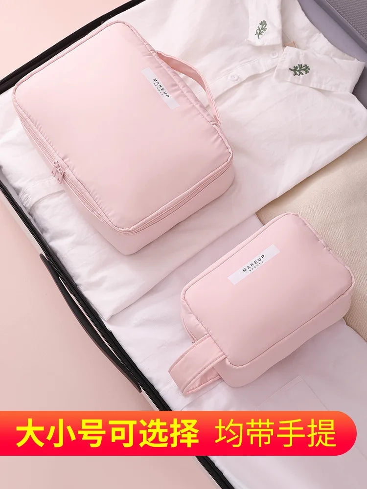 Sac à cosmétiques Portable pour femmes, Index d'apparence élevée, sac de lavage de voyage de grande capacité, sac de rangement de maquillage tridimensionnel