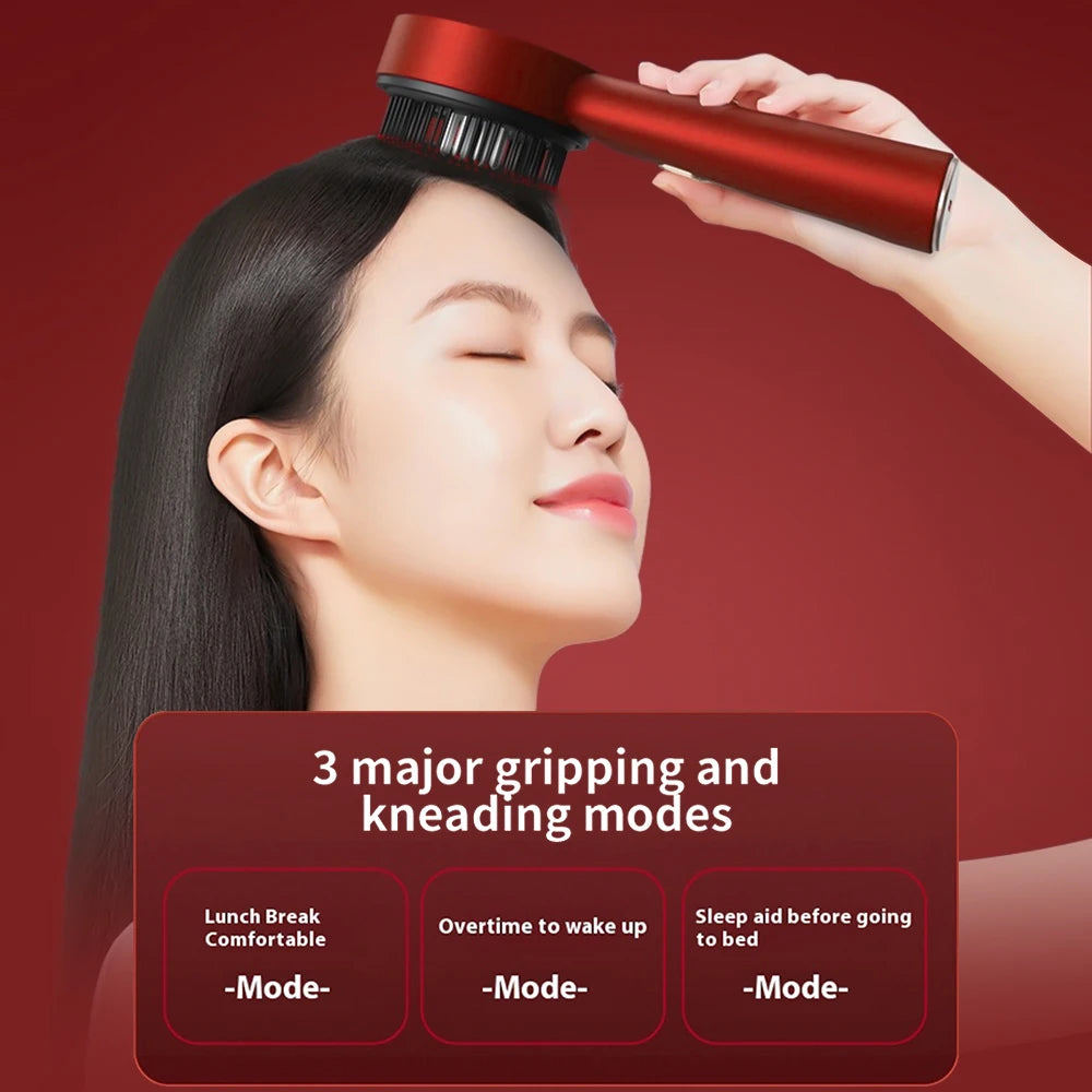 Peigne de Massage électrique à vibrations, thérapie à la lumière rouge, brosse de Massage pour la croissance des cheveux, Anti-perte de cheveux, applicateur d'huile liquide, soins capillaires