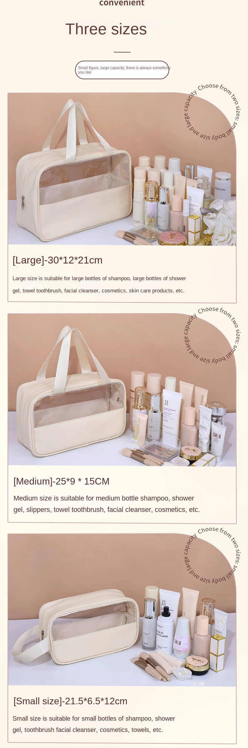 Sac à cosmétiques de voyage Portable pour femmes, trousse de maquillage transparente, sacs de lavage de bain de grande capacité, mallette de rangement étanche multifonction