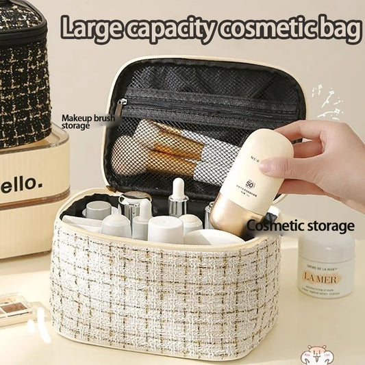Grande capacité nouvelle sortie Portable haute valeur sac cosmétique trousse de toilette sac de rangement sac à main Simple et pratique nouveau style