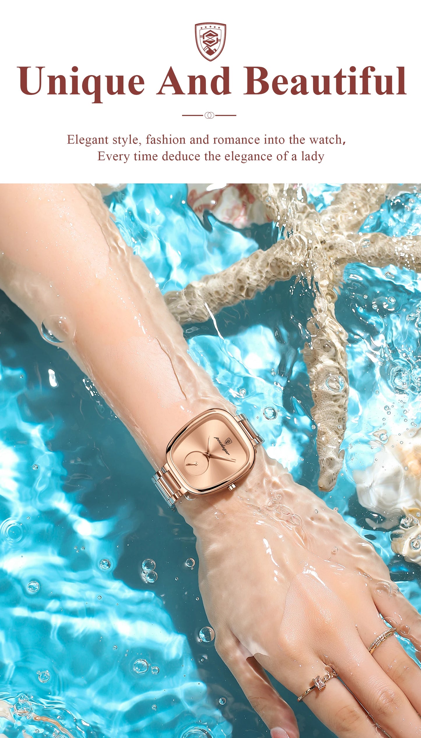 POEDAGAR montre de luxe pour femme étanche en acier inoxydable Quartz dames montre de haute qualité femmes montres élégant femme horloge