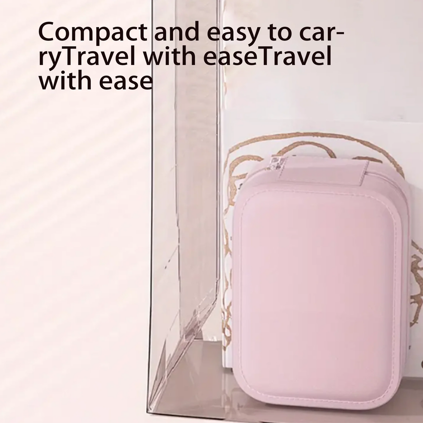 Trousse de maquillage éclairée par LED avec séparateurs réglables – Étui à cosmétiques de voyage portable, rechargeable par USB
