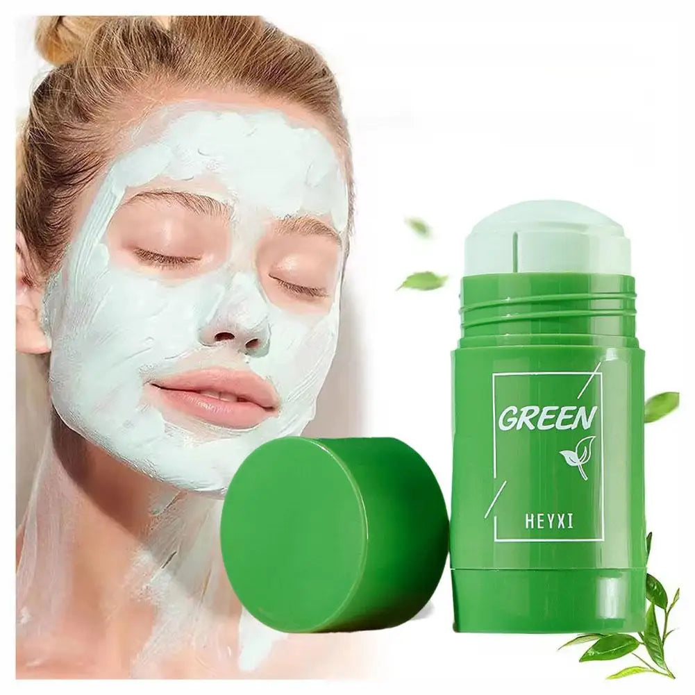 Masque Boue Thé Vert & Aubergine – Anti-Points Noirs & Pores Resserrés.