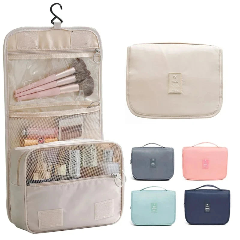 Sac de maquillage de voyage, organisateur de produits de toilette étanche, nécessaire de haute qualité pour femmes, crochet de salle de bain, pochette de lavage, sac de rangement de maquillage à crochet