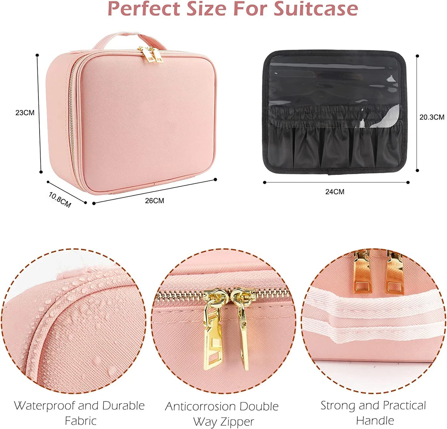 Trousse à cosmétiques intelligente LED, grande capacité, esthéticienne féminine, soins de la peau, trousse de maquillage de voyage, produit neuf avec miroir, étui de maquillage pour femmes