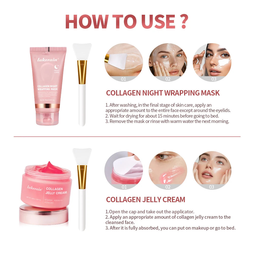 Masque Visage Nuit – Collagène & Exfoliation
