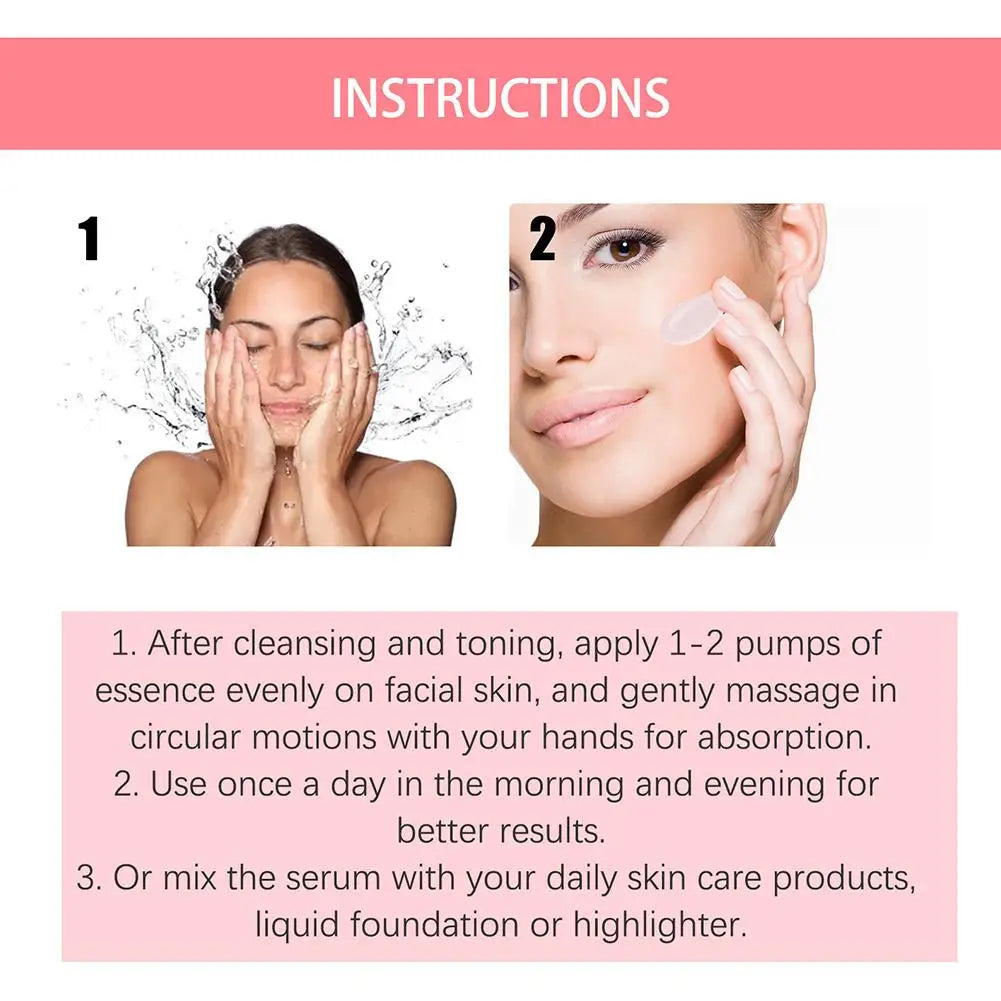 Gouttes de rosée Niacinamide, recette lumineuse de pastèque, 40ML, pour la peau lisse, hydratante, avec soin de la peau à l'acide hyaluronique