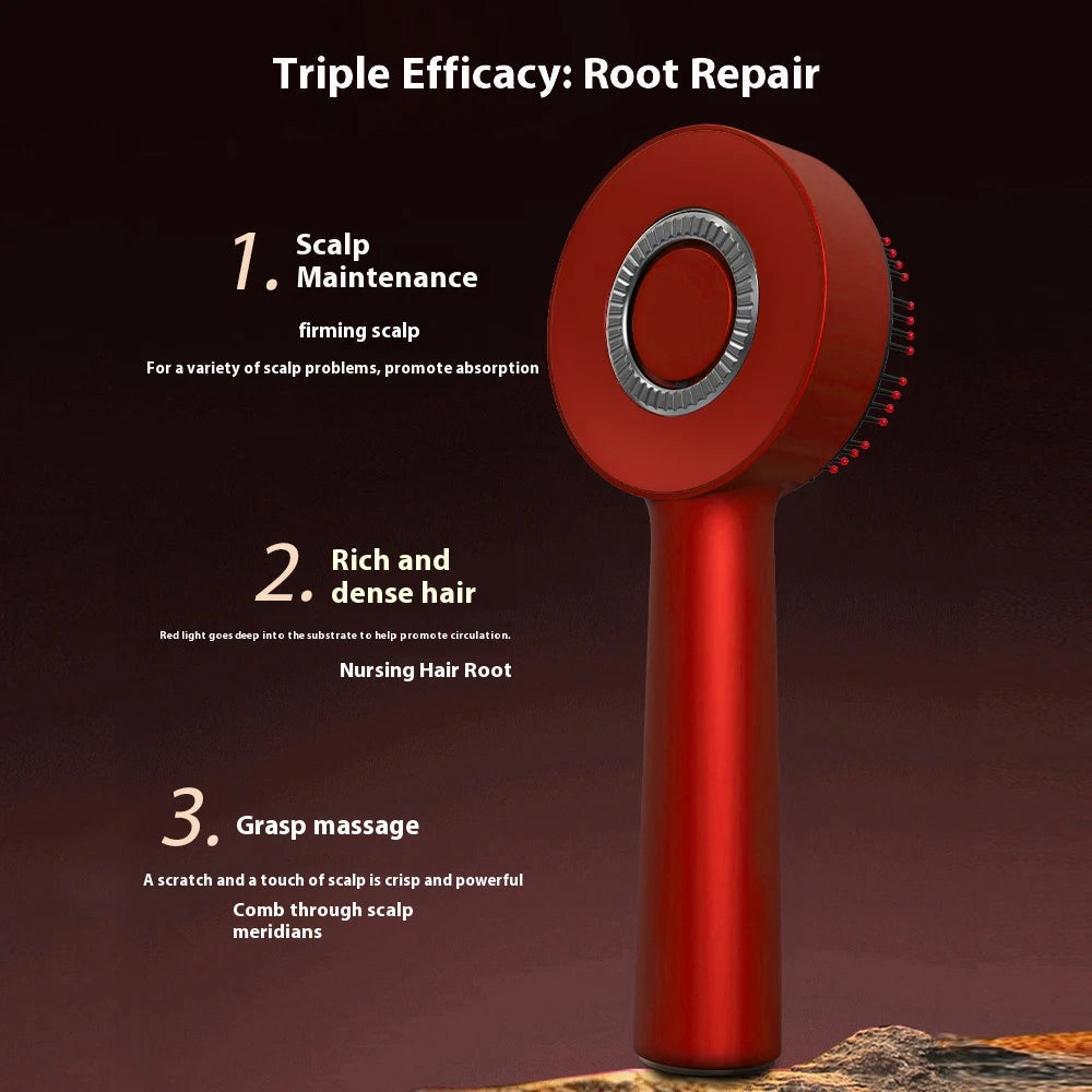 Peigne de Massage électrique à vibrations, thérapie à la lumière rouge, brosse de Massage pour la croissance des cheveux, Anti-perte de cheveux, applicateur d'huile liquide, soins capillaires