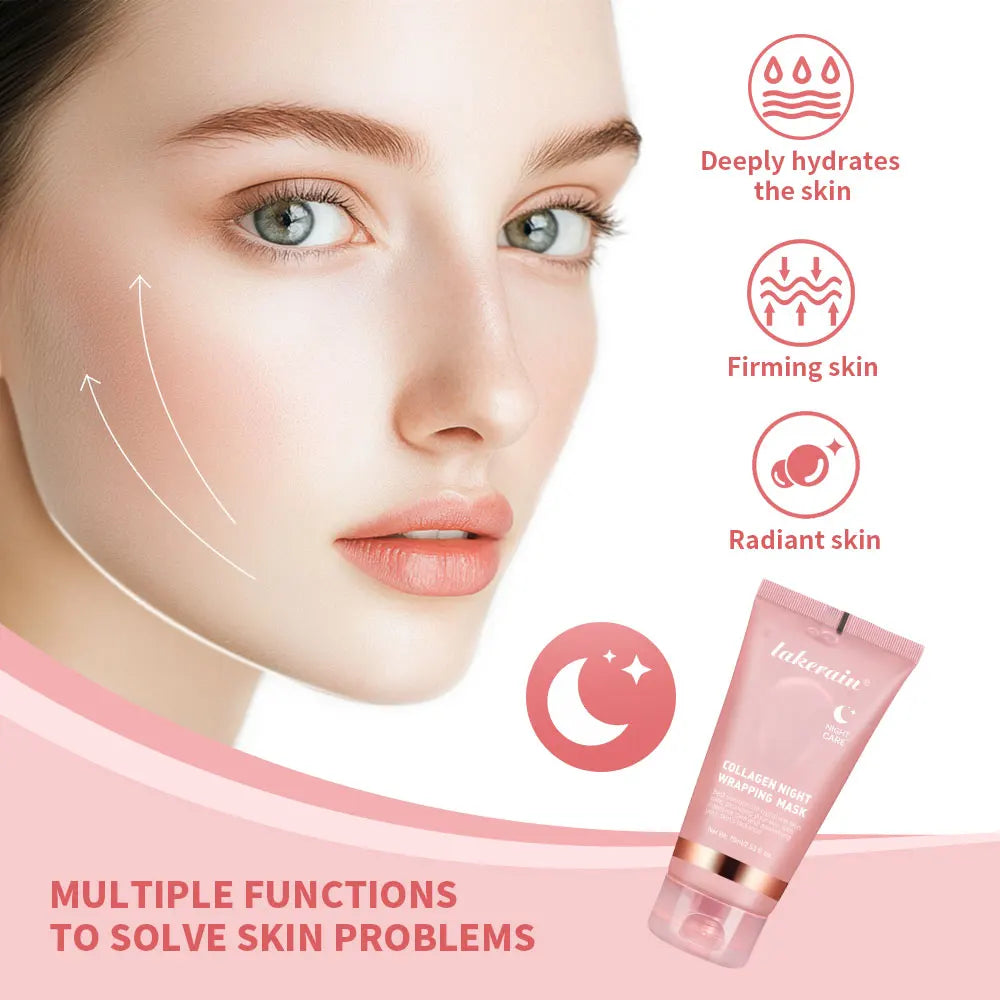 Masque coréen au collagène profond, masque pelable, Anti-rides, Lifting, soins de la peau, Bio Pack, emballage de nuit pour femme, peau de nuit