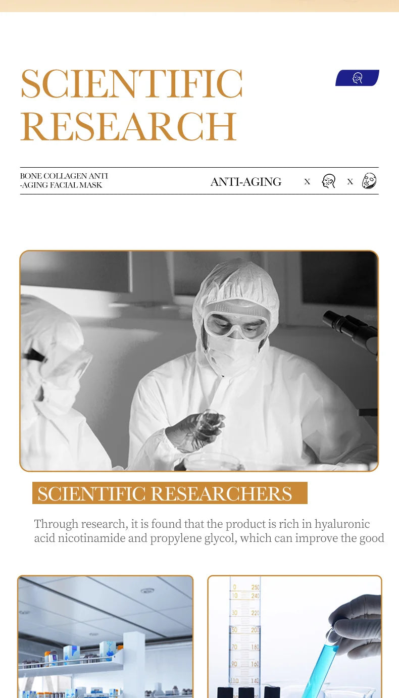 Masque Anti-Rides Collagène – 10 Pièces, Hydratant & Éclat.