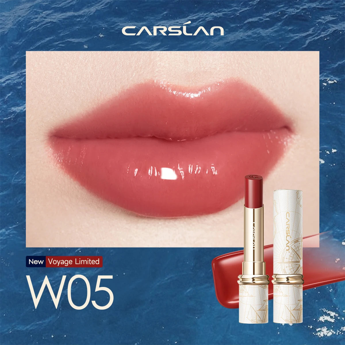 CARSLAN été Voyage limité inondation baiser rouge à lèvres aqueux hydratant Non collant mat rouge à lèvres femmes cosmétiques maquillage