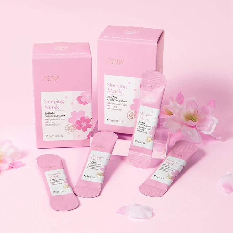 Kit visage Sakura – Soins coréens 9 pièces : nettoyant, crème solaire, masque yeux