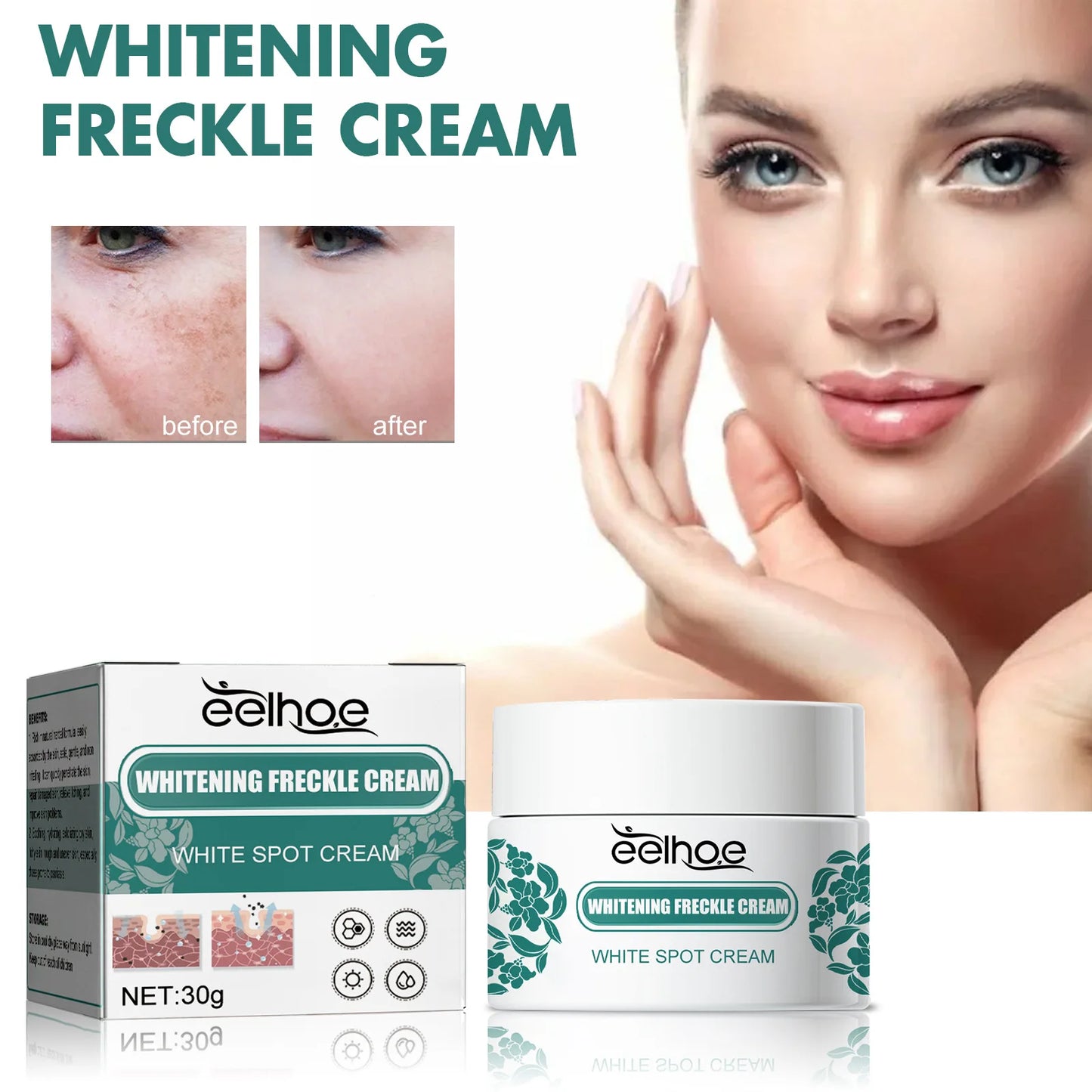 Crème visage éclaircissante – Taches, mélasma & anti-âge
