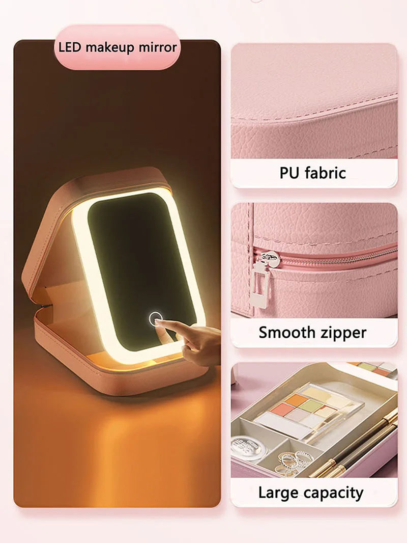 Trousse Beauté LED avec Miroir Intégré