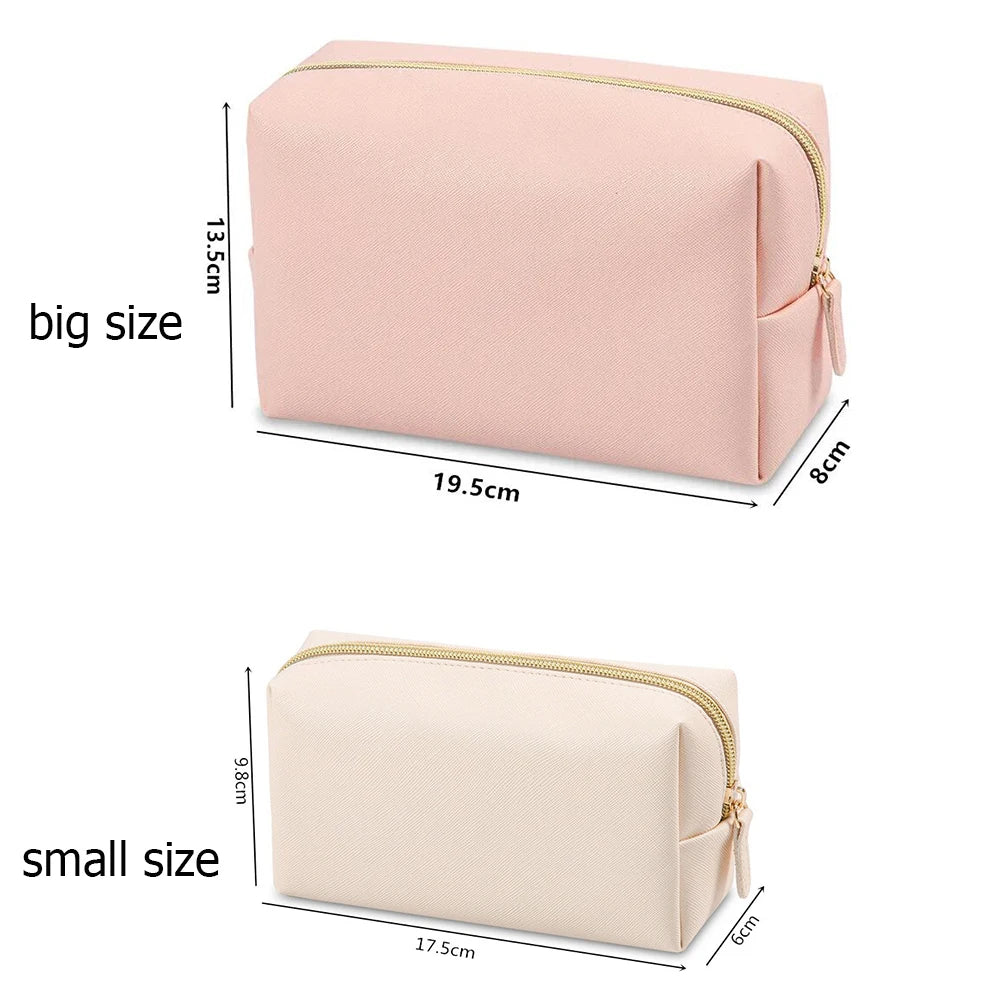 Trousse de maquillage brodée personnalisée, Portable en cuir PU Saffiano, Kits de cosmétiques de toilette imperméables pour hommes et femmes, Logo avec nom personnalisé