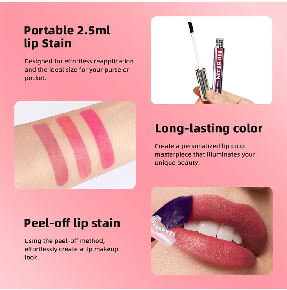 Teinte à lèvres rose imperméable longue durée, résistant à la transfert, tasse antiadhésive, teinture naturelle, cosmétiques pour femmes