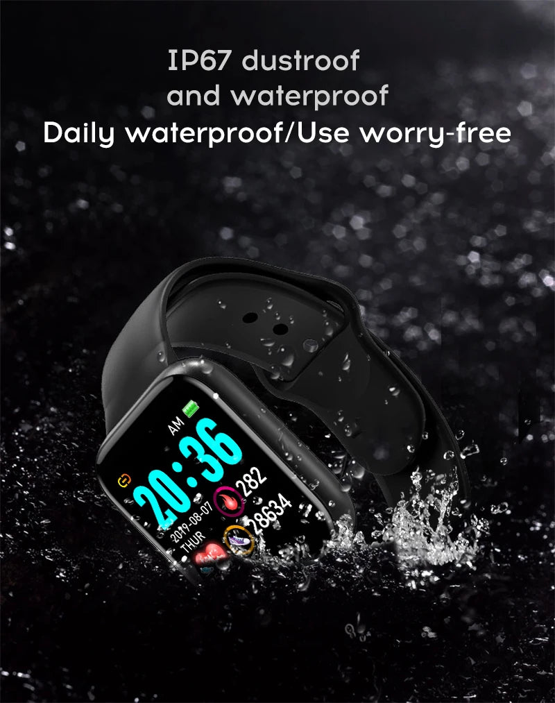 Montre intelligente multifonctionnelle pour hommes et femmes, Bluetooth, téléphone connecté, musique, fitness, bracelet de sport, moniteur de sommeil, Y68, D20