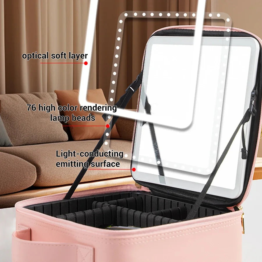 Beauty Box LED-Trousse Maquillage LED – Élégance Nomade.