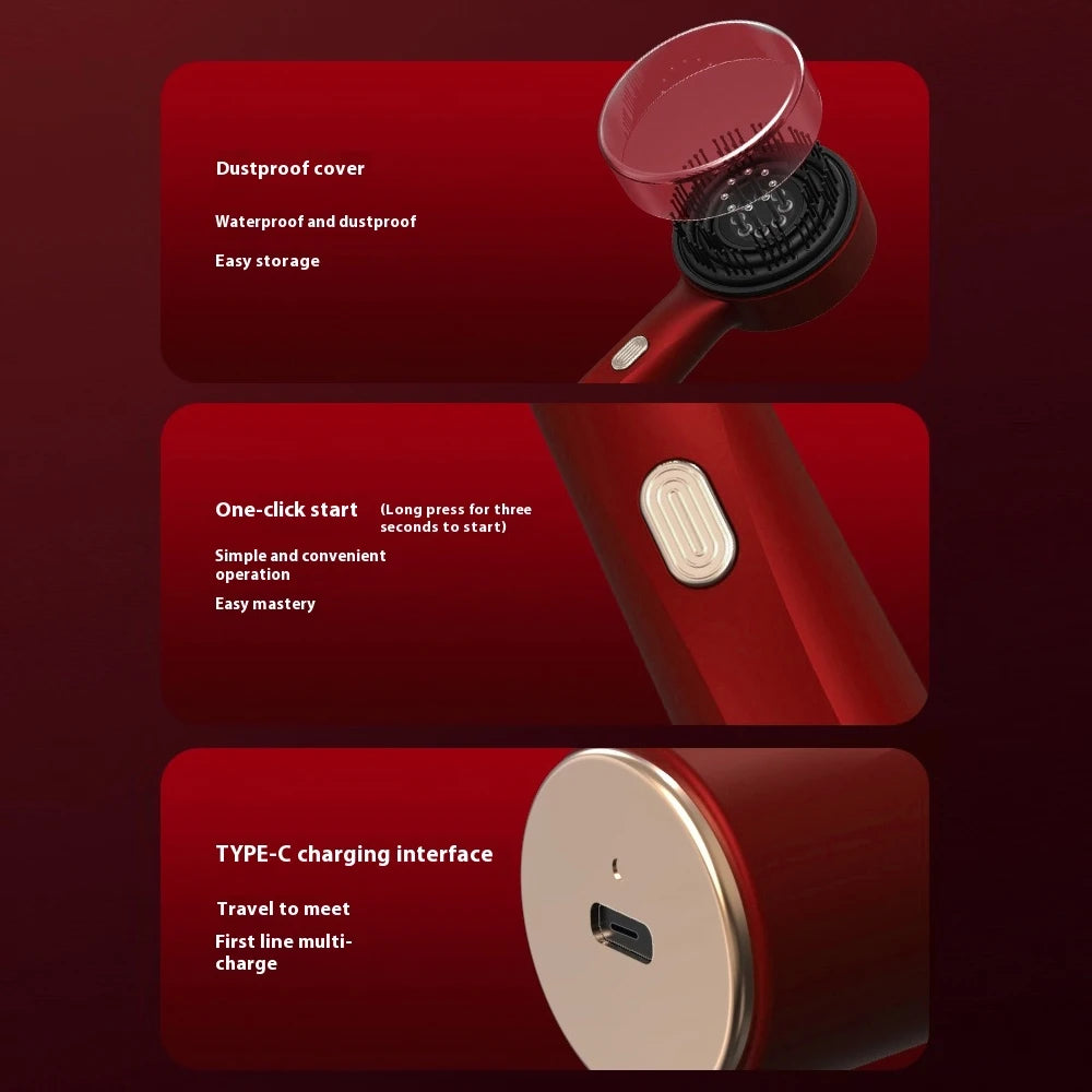 Peigne de Massage électrique à vibrations, thérapie à la lumière rouge, brosse de Massage pour la croissance des cheveux, Anti-perte de cheveux, applicateur d'huile liquide, soins capillaires