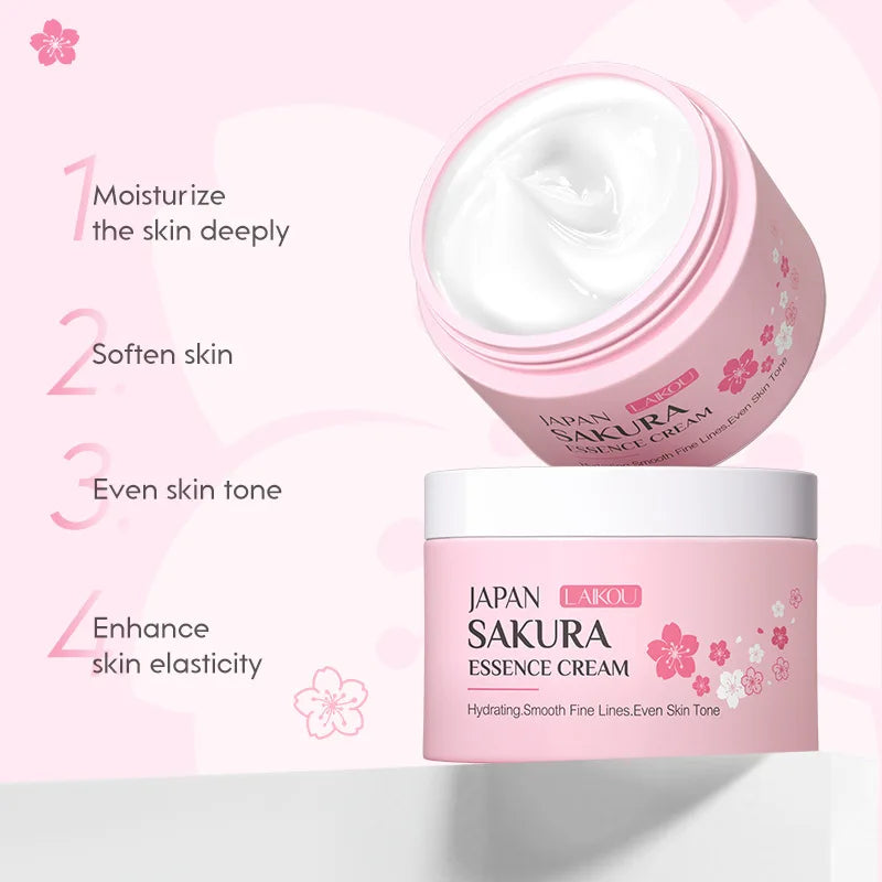 Kit visage Sakura – Soins coréens 9 pièces : nettoyant, crème solaire, masque yeux