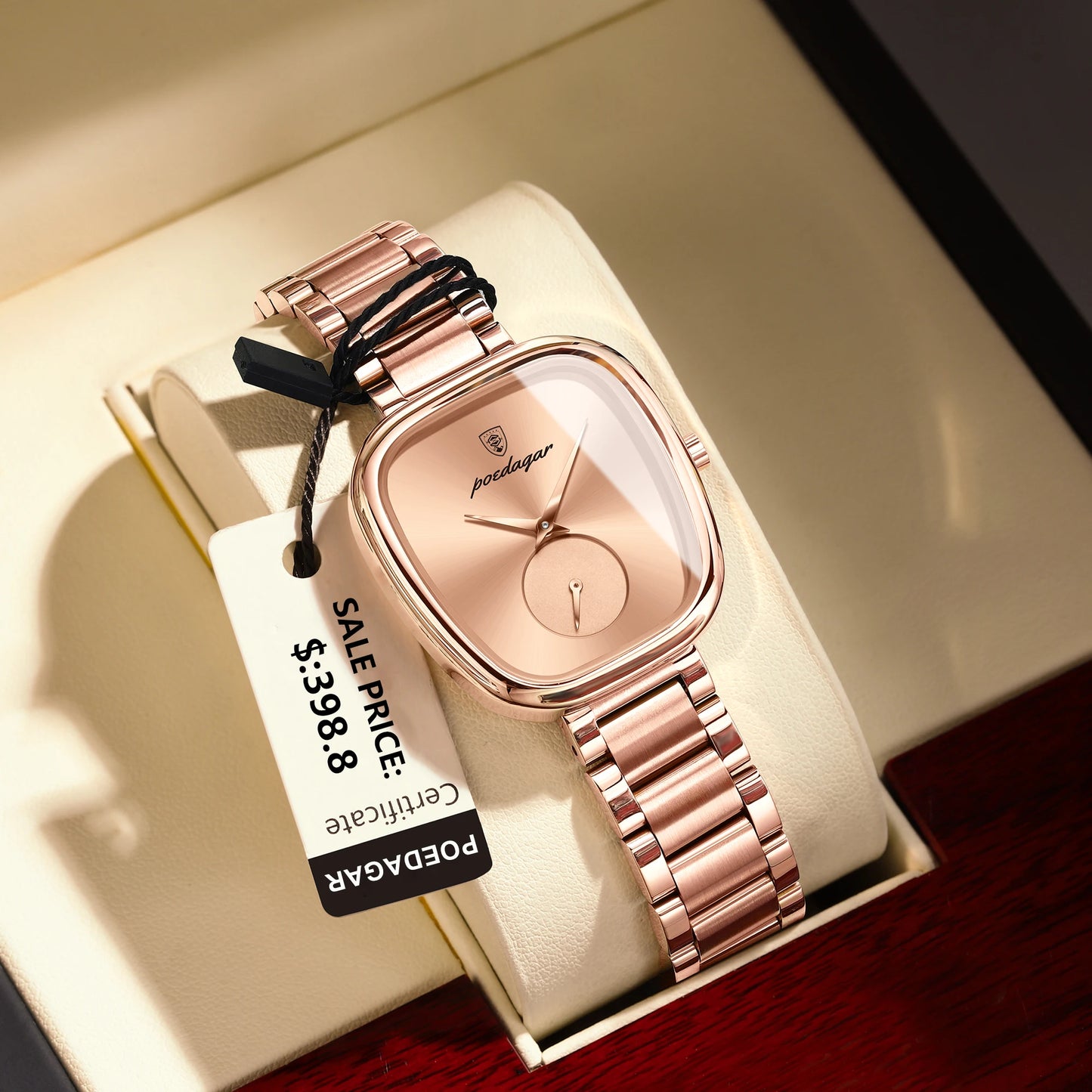 POEDAGAR montre de luxe pour femme étanche en acier inoxydable Quartz dames montre de haute qualité femmes montres élégant femme horloge