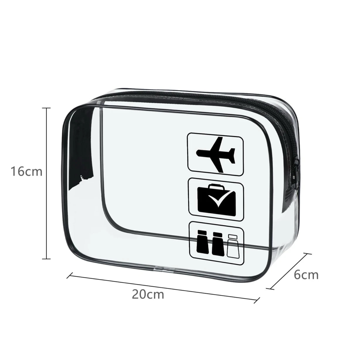 Sac en plastique Pvc, sac à cosmétiques étanche, sac de rangement de cosmétiques de voyage, sacoche, trousse de toilette transparente, Logo d'avion