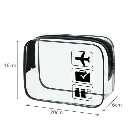 Sac en plastique Pvc, sac à cosmétiques étanche, sac de rangement de cosmétiques de voyage, sacoche, trousse de toilette transparente, Logo d'avion