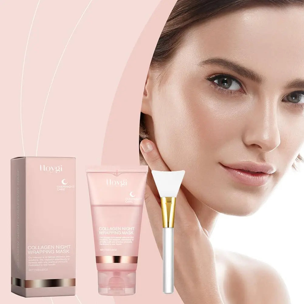 Masque Nuit Collagène – Hydratation Intense & Peau Repulpée (résout le problème de peau sèche et fatiguée)