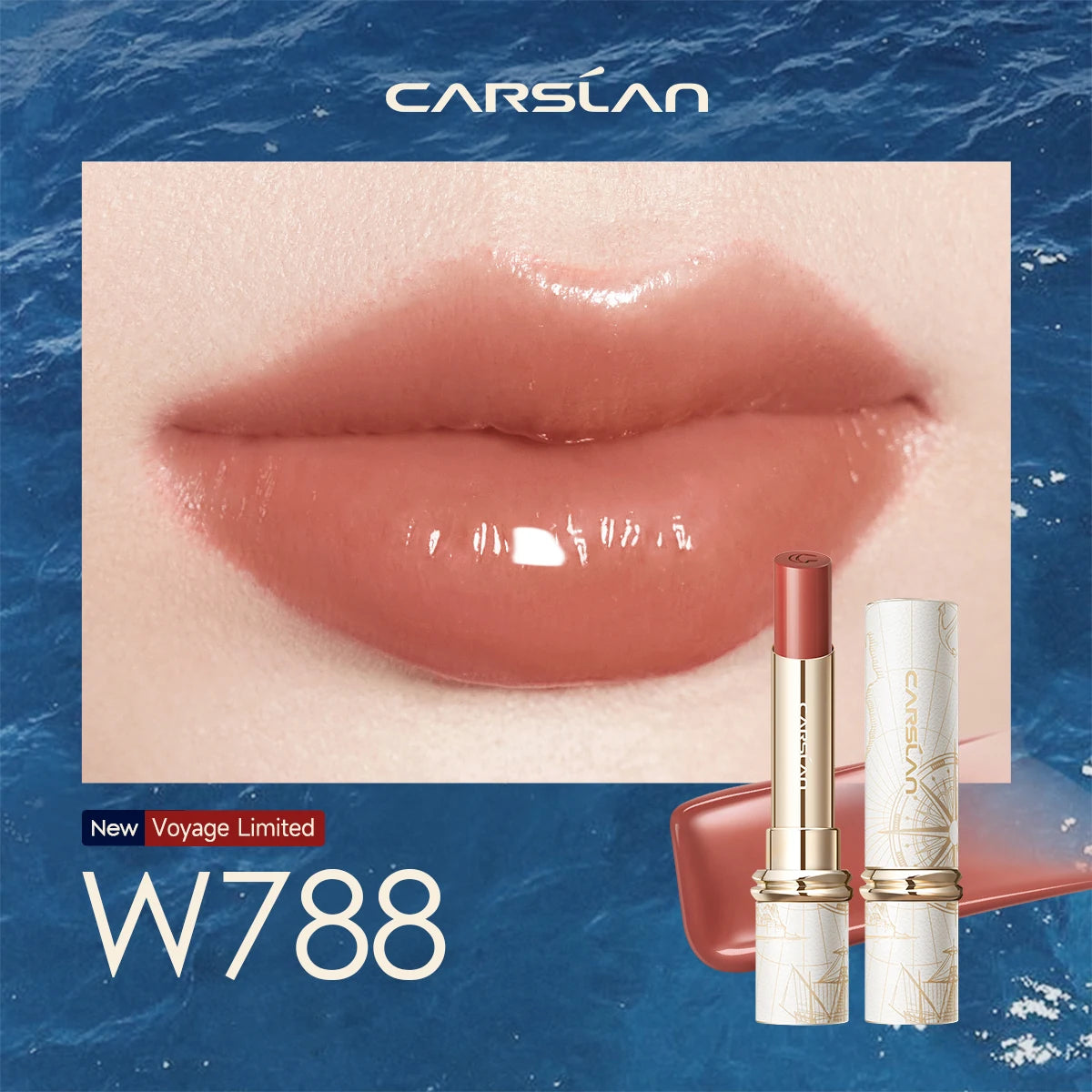 CARSLAN été Voyage limité inondation baiser rouge à lèvres aqueux hydratant Non collant mat rouge à lèvres femmes cosmétiques maquillage