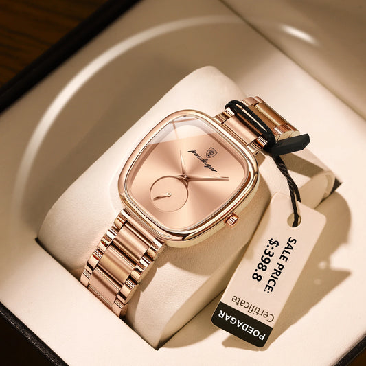 POEDAGAR montre de luxe pour femme étanche en acier inoxydable Quartz dames montre de haute qualité femmes montres élégant femme horloge