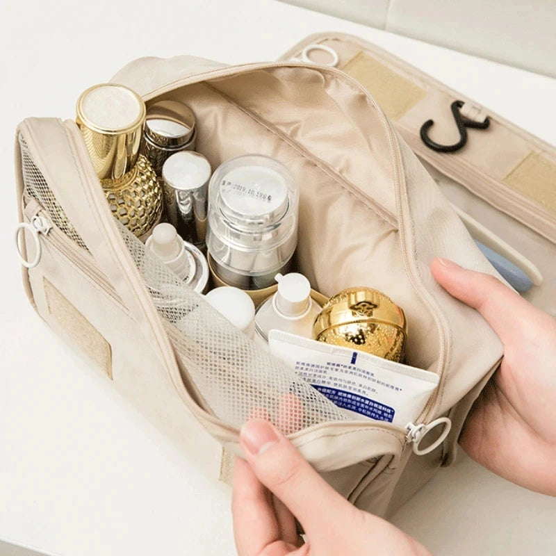 Sac de maquillage de voyage, organisateur de produits de toilette étanche, nécessaire de haute qualité pour femmes, crochet de salle de bain, pochette de lavage, sac de rangement de maquillage à crochet