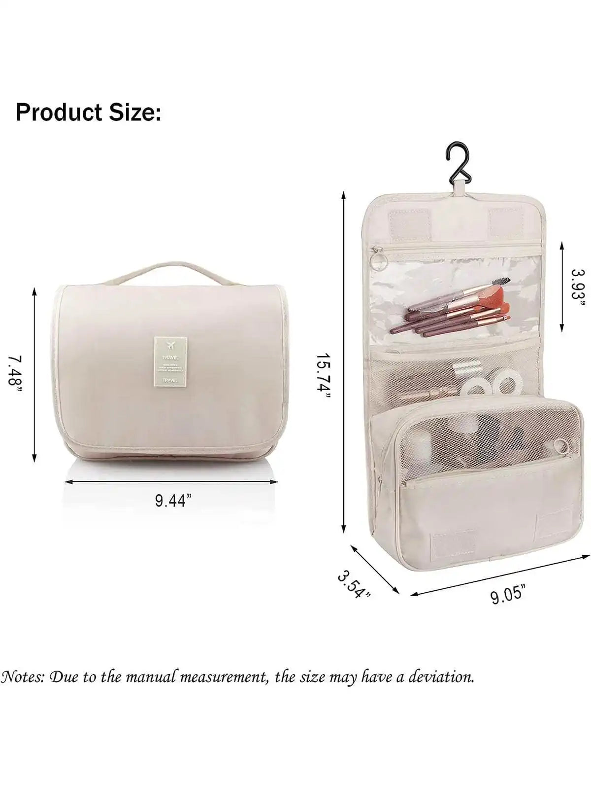 Sac de maquillage de voyage, organisateur de produits de toilette étanche, nécessaire de haute qualité pour femmes, crochet de salle de bain, pochette de lavage, sac de rangement de maquillage à crochet