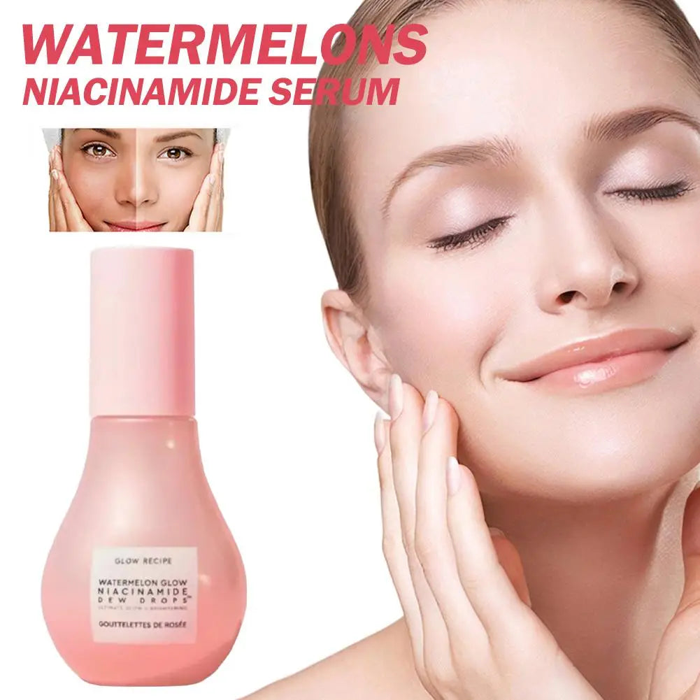 Gouttes de rosée Niacinamide, recette lumineuse de pastèque, 40ML, pour la peau lisse, hydratante, avec soin de la peau à l'acide hyaluronique